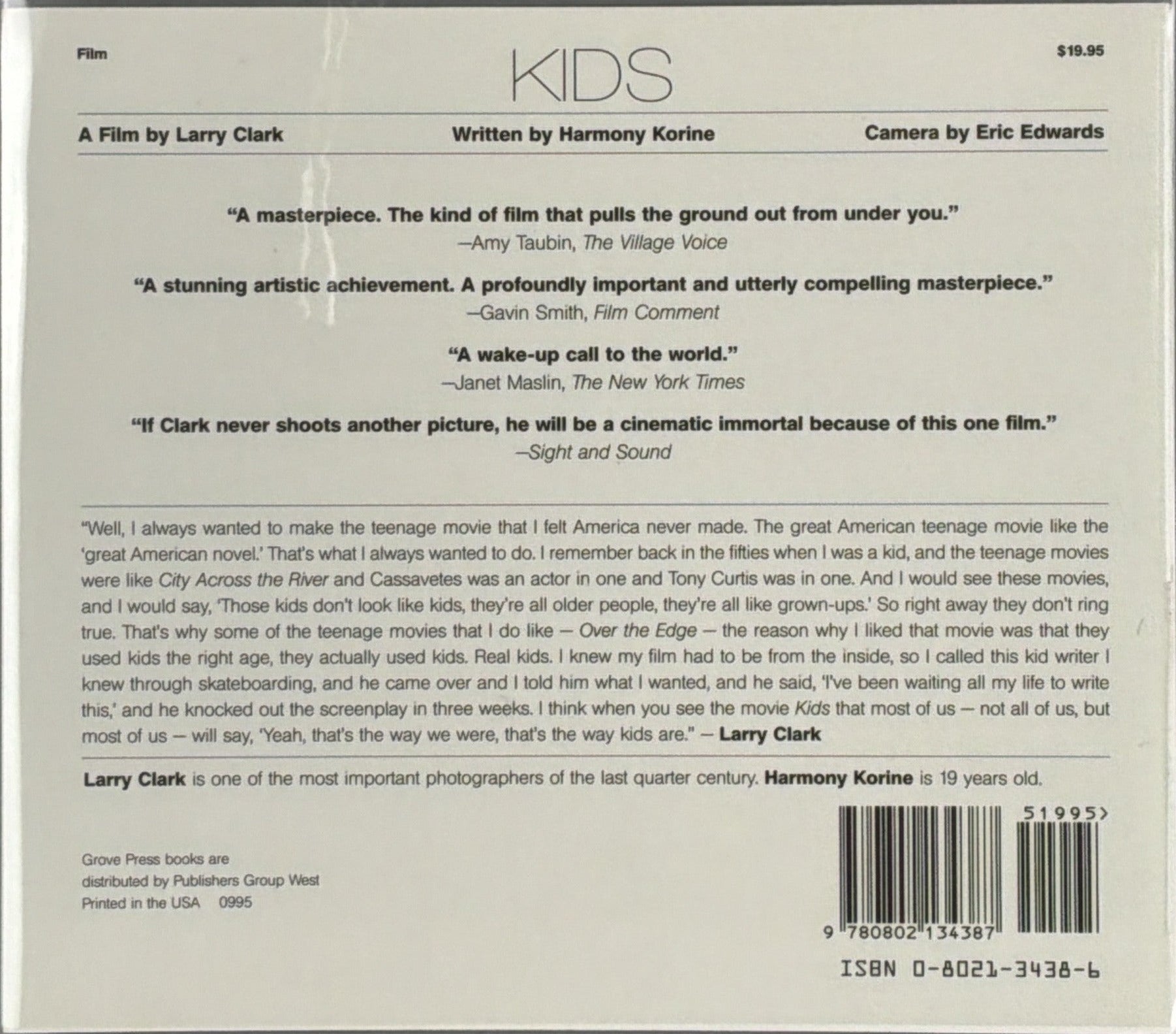 Kids: A Film By Larry Clark