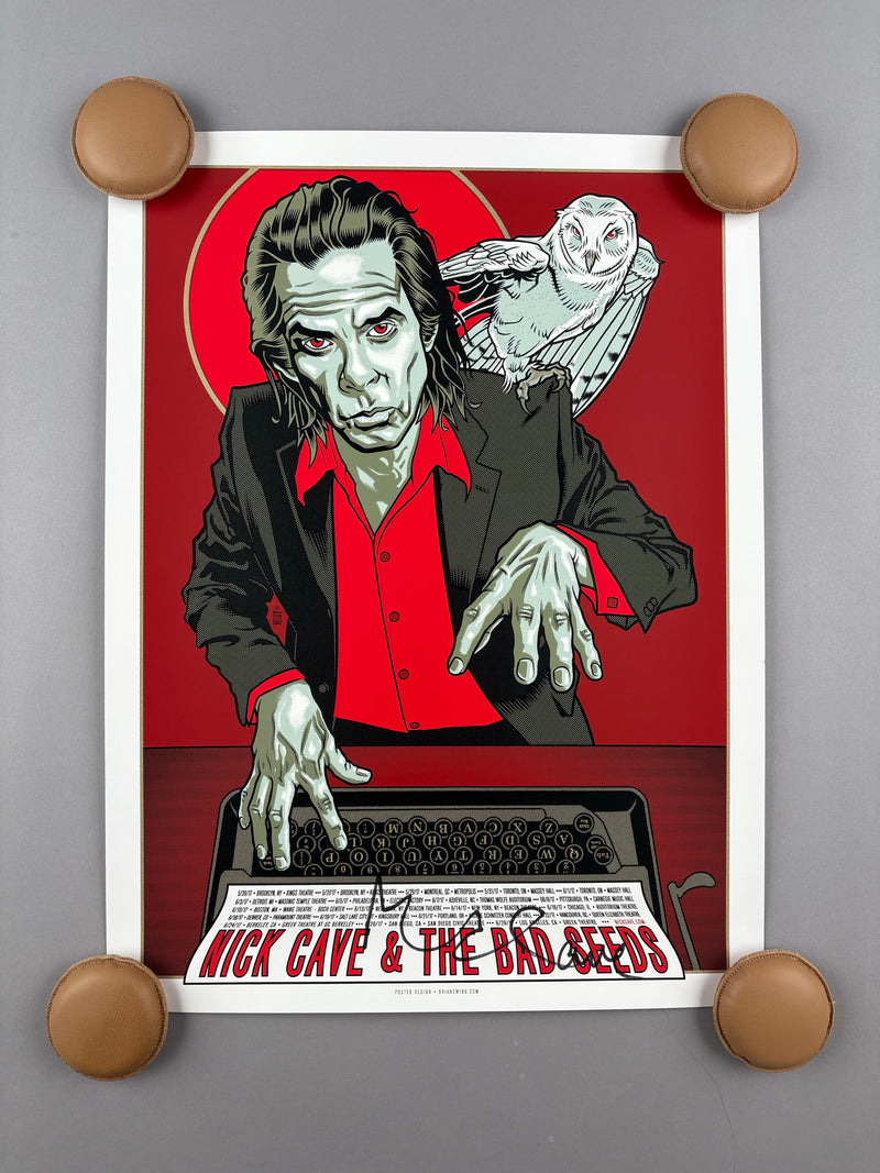 Nick Cave Signed Tour Poster and VIP Pass