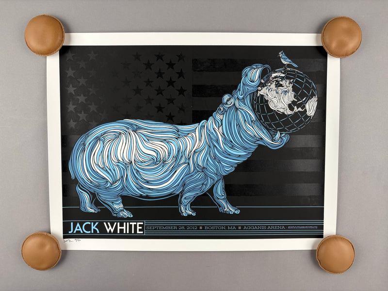 Jack White Concert Poster Agganic Arena Boston
