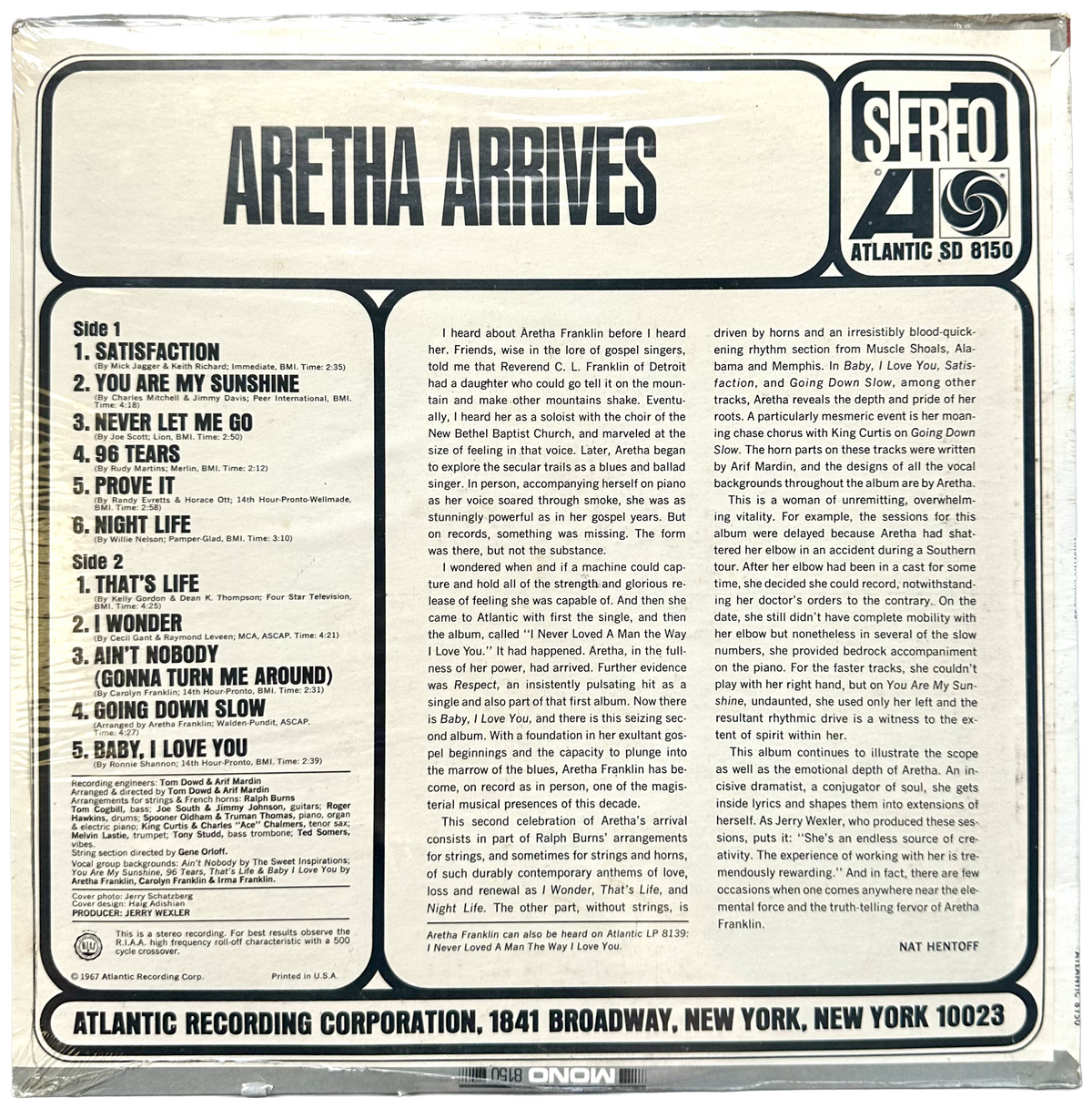 Aretha Arrives