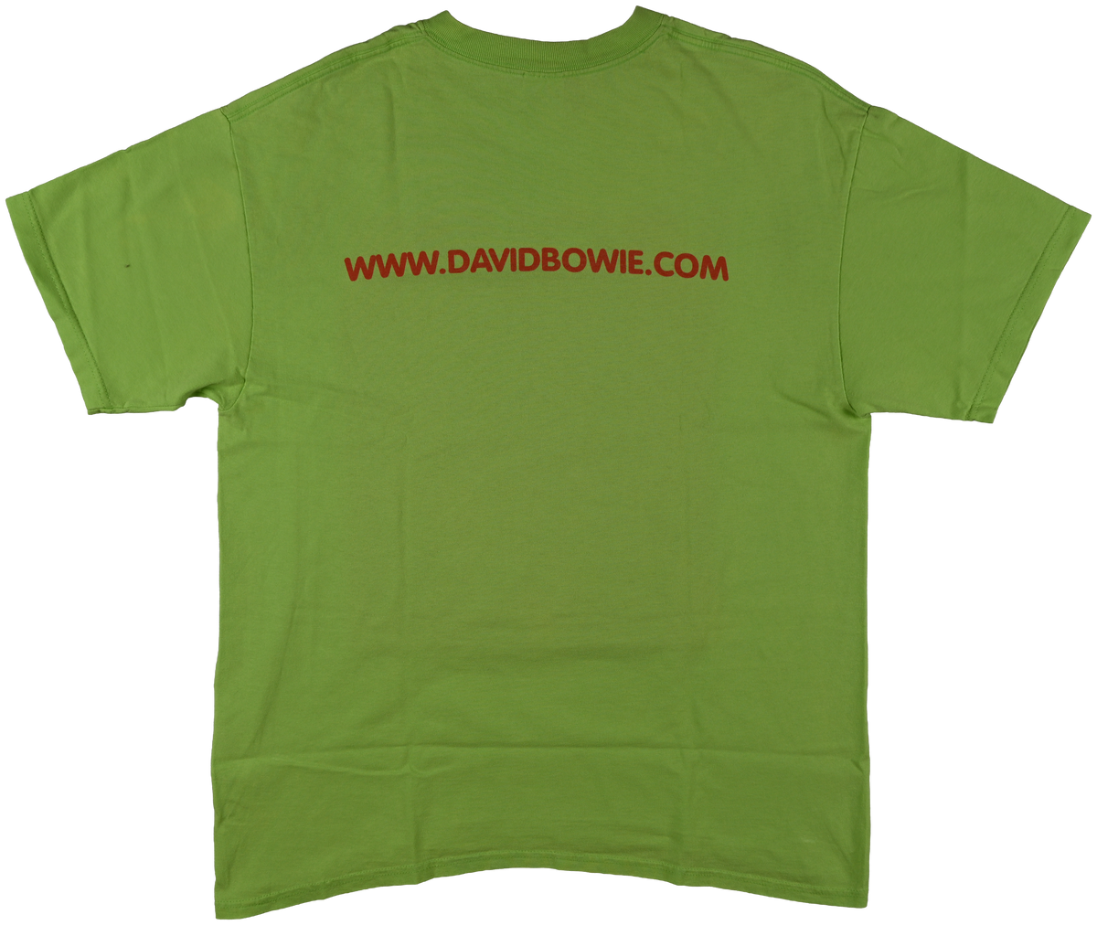 "bownienet show" - ROSELAND BALLROOM, NYC - David Bowie neon green shirt w/ funky lettering
