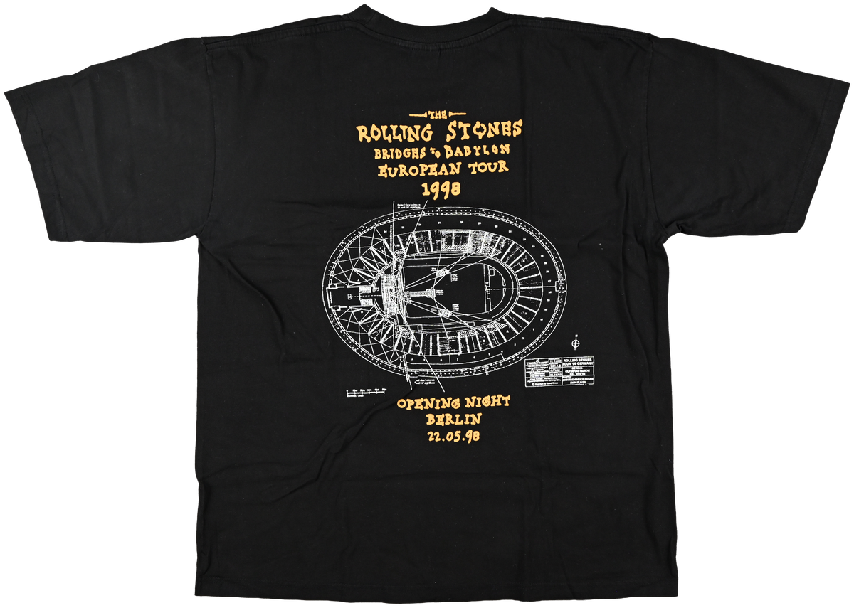 THE ROLLING STONES "Bridges to Babylon" Vintage Berlin Concert T-Shirt