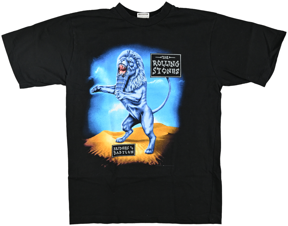 "Bridges to Babylon" - EUROPEAN TOUR - Babylon Lion balck short sleeve t shirt "praha"