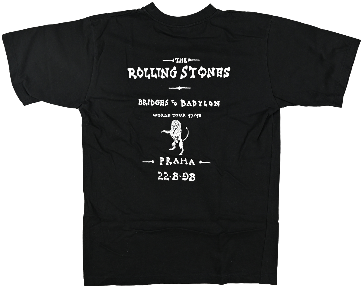 "Bridges to Babylon" - EUROPEAN TOUR - Babylon Lion balck short sleeve t shirt "praha"