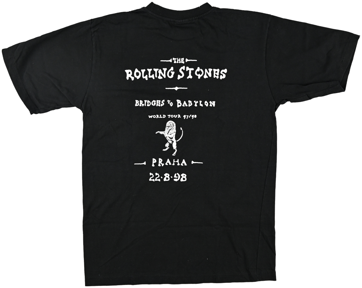 "Bridges to Babylon" - EUROPEAN TOUR - Babylon Lion balck short sleeve t shirt "praha"