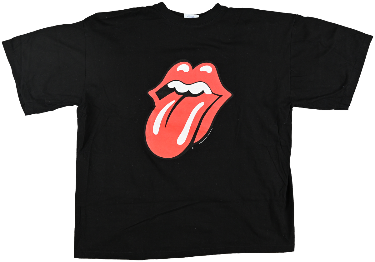"Bridges to Babylon" - WORLD TOUR - The Rolling Stones black short sleeve t shirt w/ plane & globe on the back