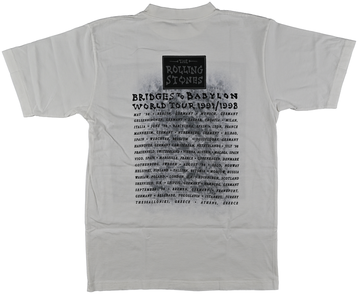 "Bridges to Babylon" - WORLD TOUR - Babylon Lion white sleeve t shirt