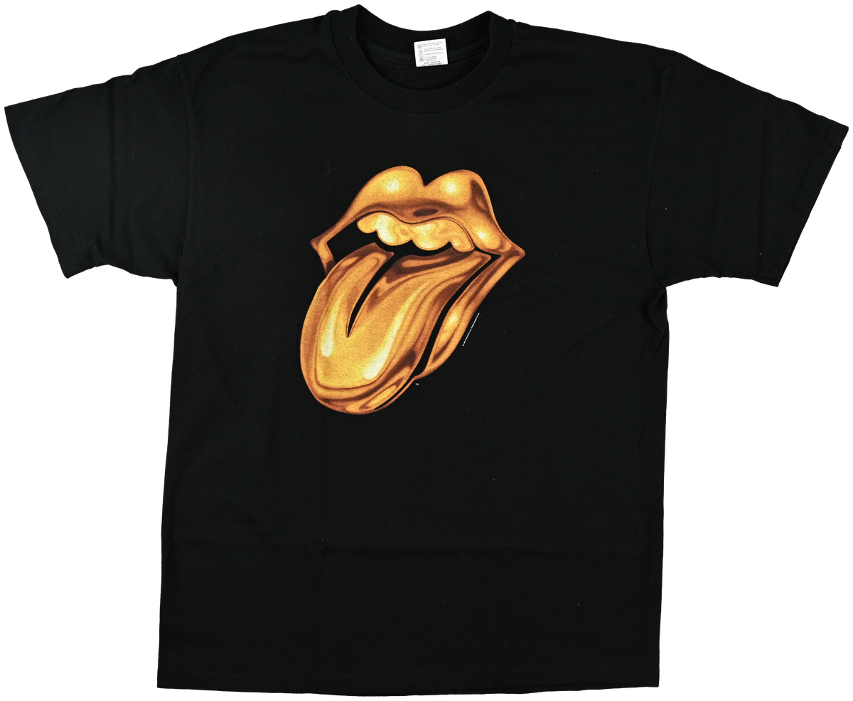 "Bridges to Babylon" - WORLD TOUR, (MADISON SQUARE GARDEN, NYC) - The Rolling Stones Gold lip t shirt