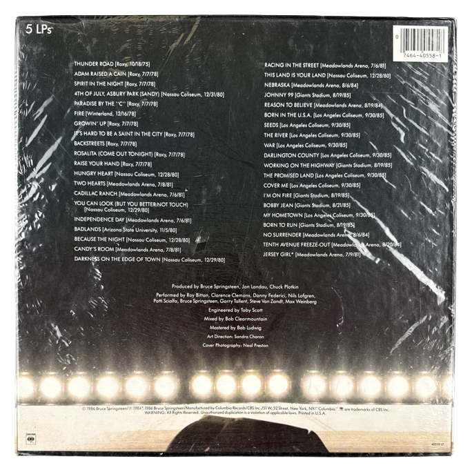 Bruce Springsteen & The E Street Band Live/ 1975-1985