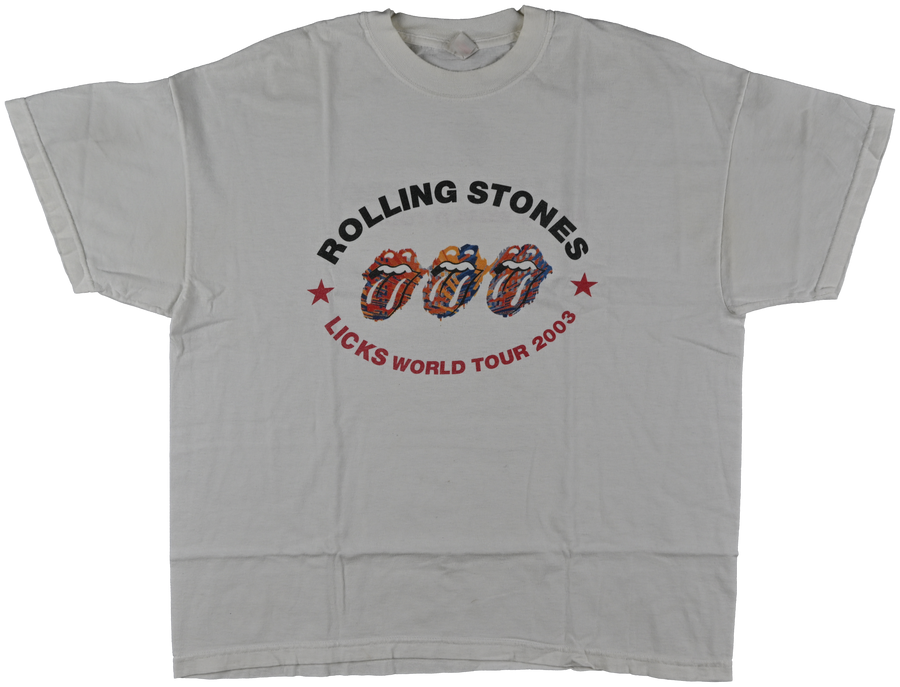 "licks tour" - WORLD TOUR - The rolling stones three lip licks t shirt