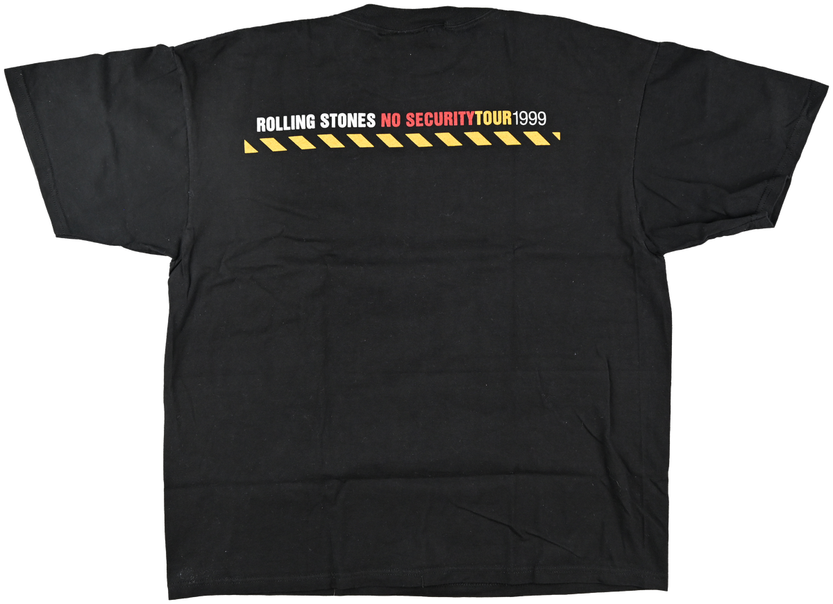 "No Security Tour" - NORTH AMERICA & EUROPE - The Rolling Stones Black short sleeve t shirt w/ rock band in front