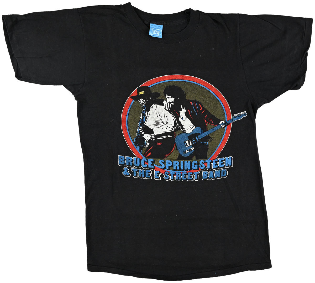 NO TOUR NAME - WORLD TOUR - Bruce Springsteen & the E street band black t shirt w/ two people in front