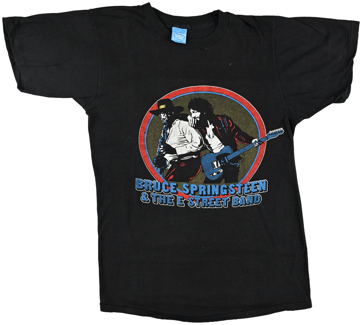 NO TOUR NAME - WORLD TOUR - Bruce Springsteen & the E street band black t shirt w/ two people in front