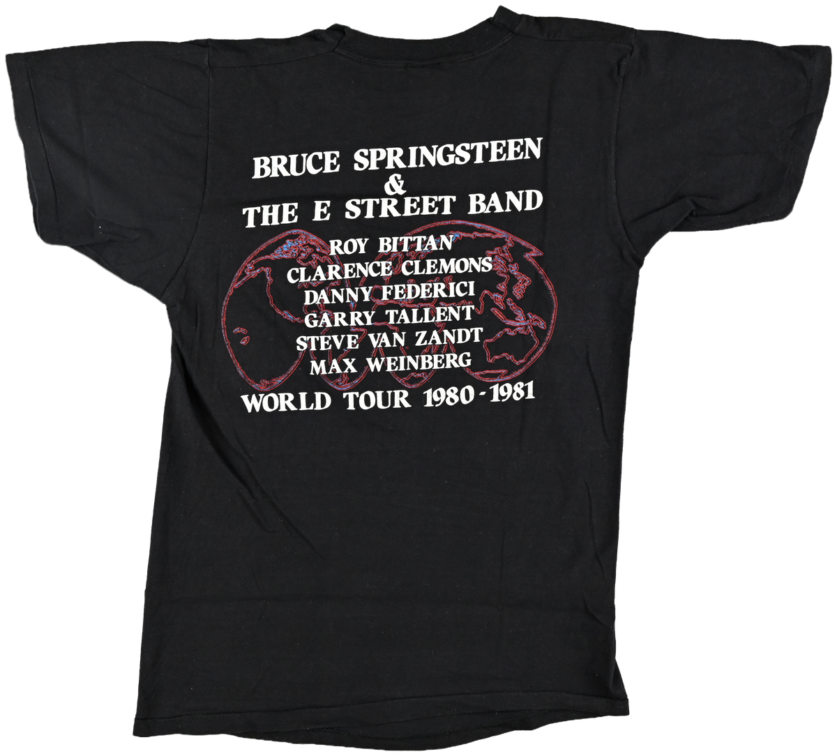 NO TOUR NAME - WORLD TOUR - Bruce Springsteen & the E street band black t shirt w/ two people in front