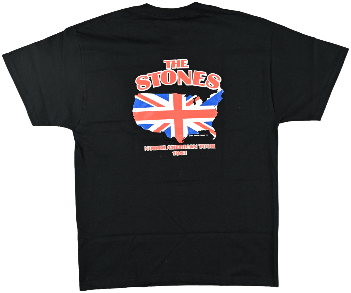 "North American Tour" - NORTH AMERICA - The Rolling Stones Lip w/ american flag t shirt