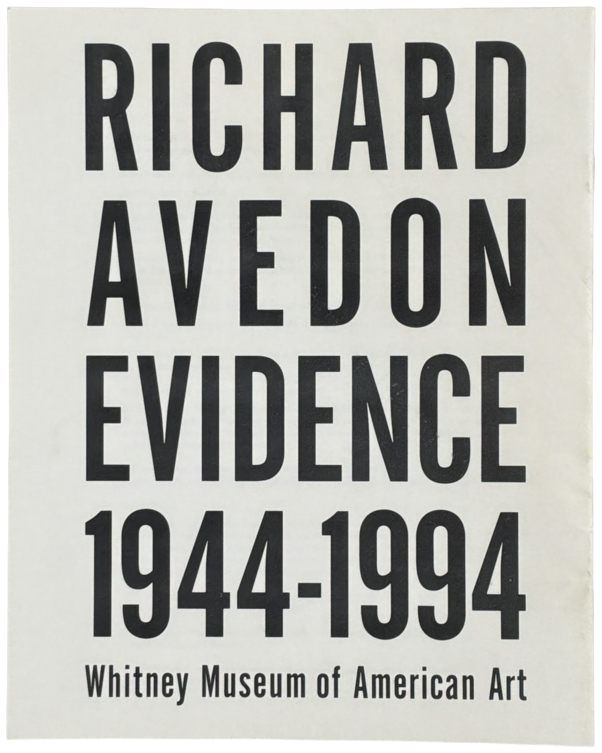 Richard Avedon: Evidence 1944-1994